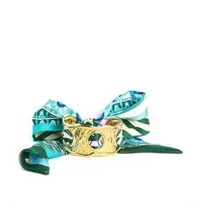 NEW LISI LERCH women's scalloped scarf cuff in rivera blues